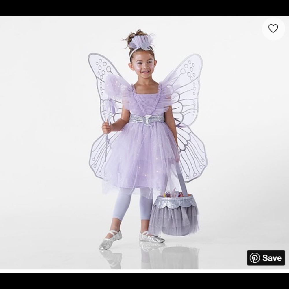Pottery barn kids purple fairy costume